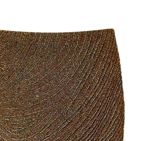 Ralph Lauren Black Label Bronze Hand Beaded Pencil Skirt - Picture 15 of 16